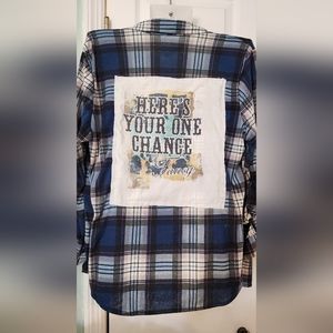 One of a kind upcycled flannel